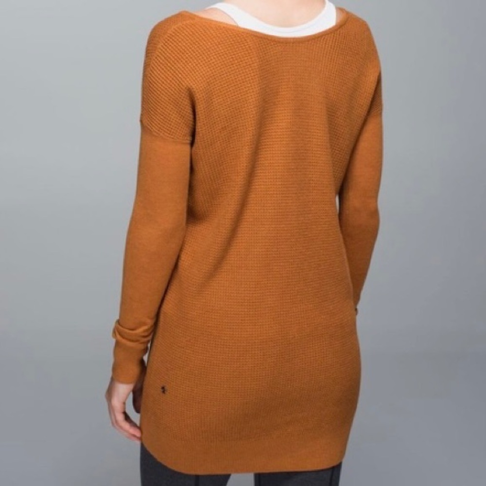 Lululemon The Sweater Life Heathered Spicy Pumpkin Knit Sweater - Picture 2 of 12